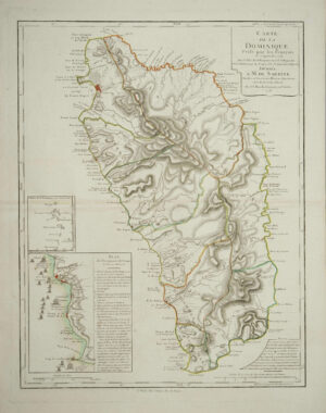 Carte de la Dominique Prise par les Francois Le 7 Septembre 1778