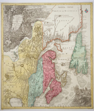 Partie Orientale de la Nouvelle France ou du Canada avec L'Isle de Terre-Neuve et de Nouvelle Escosse Acadie ...