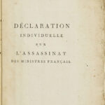 Déclaration individuelle sur l’assassinat des ministres français à Rastadt …