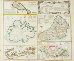 Dominia Anglorum in Praecipuis Insulis Americae ut sunt Insula S. Christophori Antegoa Iamaica Barbados ...