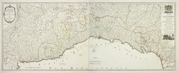 L’Etat de la République de Genes Tiré Des Meillieurs Cartes d’Italie Corrigé sur les Lieux. / Stato Di Genova …