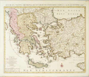 Accurata Totius Archipelagi et Graeciae universae Tabula / Carte de la Grece dressé sur un grand nombre de memoires …