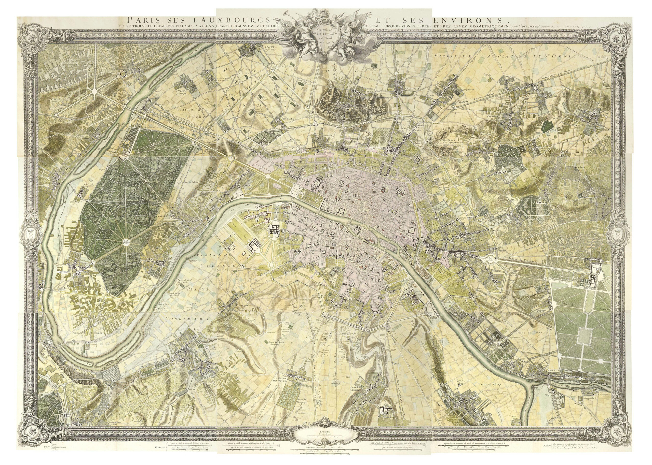 Plan de Paris. Paris, ses Faubourgs et ses environs