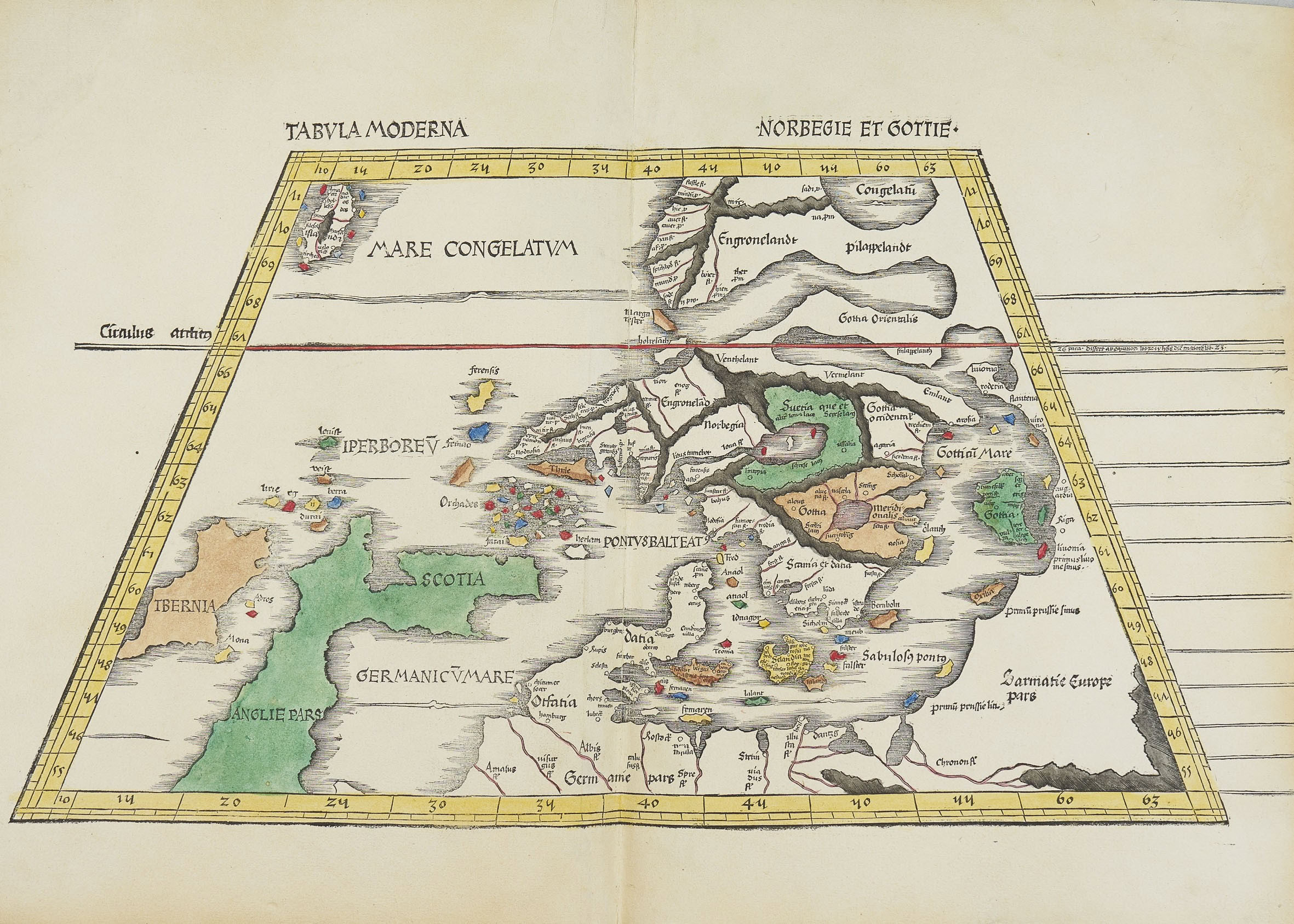 [SCANDINAVIA] TABULA MODERNA NORBEGIE ET GOTTIE