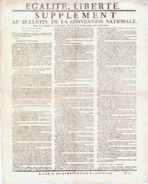 [Abolition de l'esclavage] Supplément au bulletin de la Convention Nationale