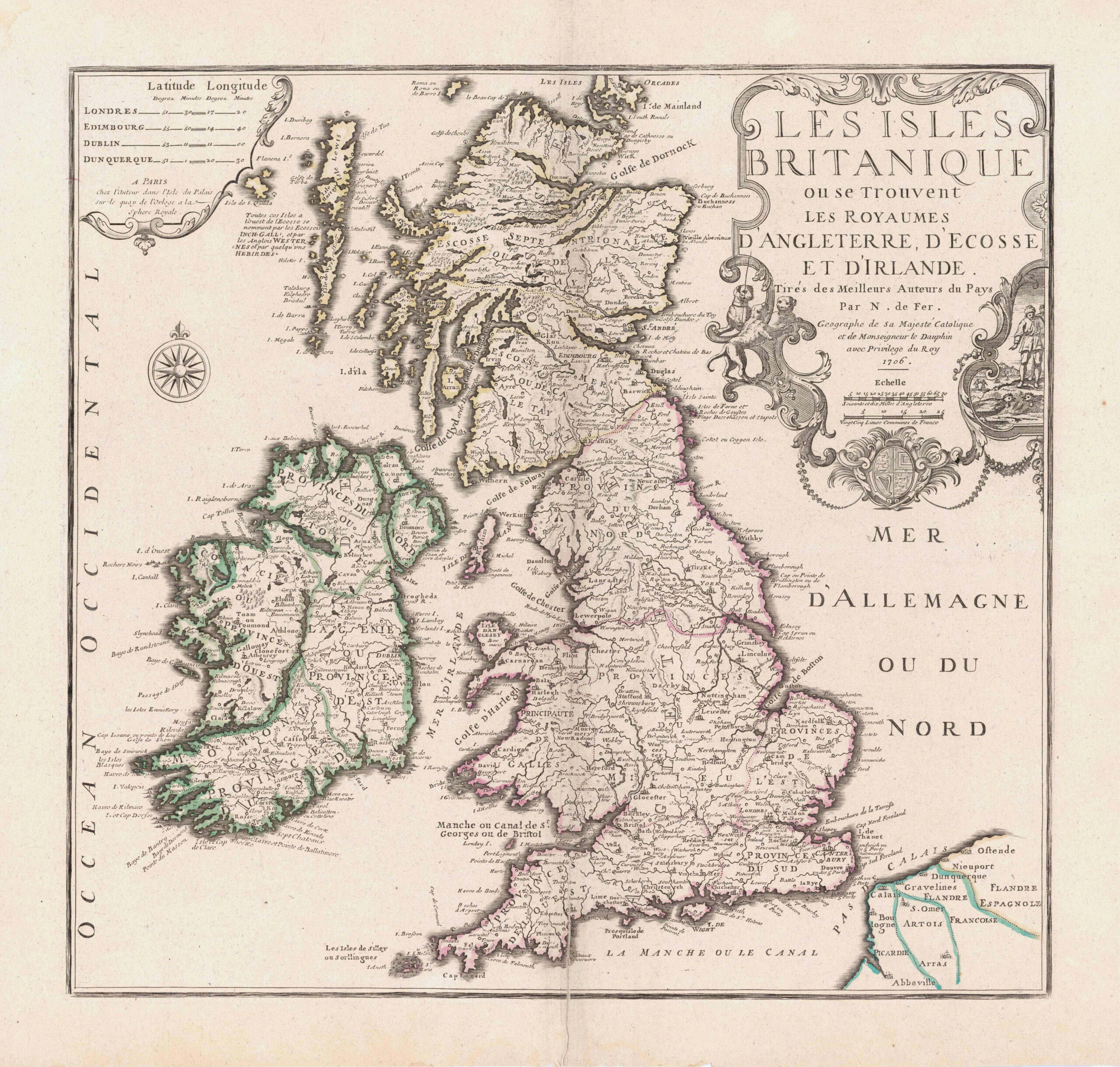 Les Isles Britanique ou se Trouvent les Royaumes d'Angleterre, d'Ecosse et d'Irlande . . .