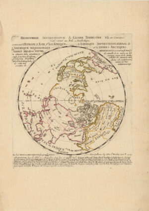 Hémisphère Septentrional du Globe Terrestre veu en Concave l’œil estant au pole Antarctique…