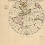 Hémisphère occidental du Globe Terrestre veu en concave.