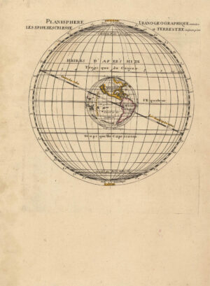 Planisphère urano-géographique c’est à dire les sphères céleste et terrestre mises en plan.