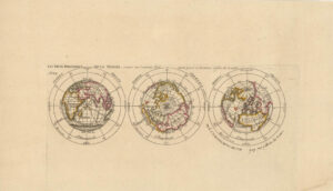 Les Trois positions de la Sphère veües en Convexe l’œil étant posé à distance infinie du Zenith.