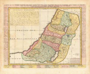 Carte de la Terre Sainte Divisée dans toutes ses parties selon le nombre des tribus d'Israël