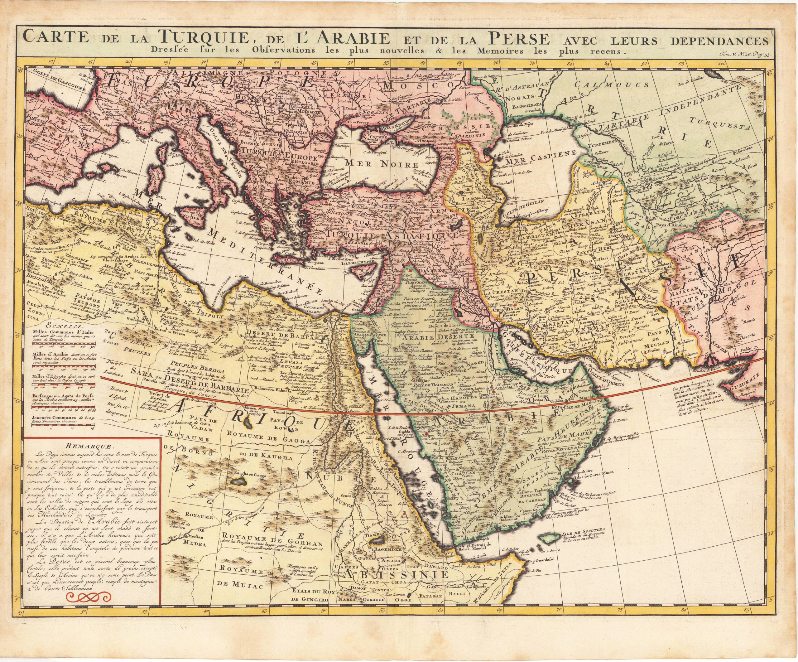 Carte de la Turquie, de l'Arabie et de la Perse avec leurs dependances