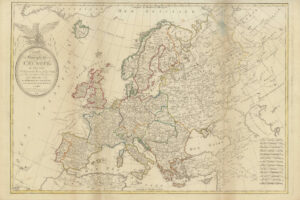 Carte générale de l’Europe, où l’on voit le Départ et le Retour du Cap[itai]ne Cook, dans ses différens Voyages