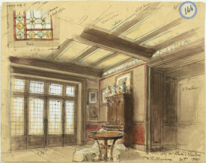 Intérieur de la maison de Jules Clarétie à Viroflay.