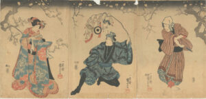 Iwai Kumisaburo III, Ichikawa Danjûrô VIII et Ichikawa Danjûrô VIII