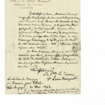 Lettre autographe signée de la Princesse de Canino Veuve Lucien Bonaparte