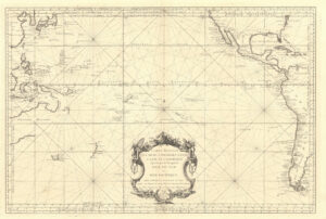 Carte réduite des mers comprises entre l'Asie et l'Amérique