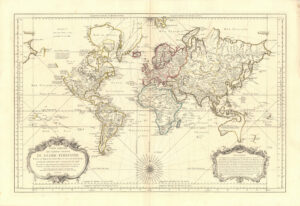 Carte réduite des parties connues du globe terrestre