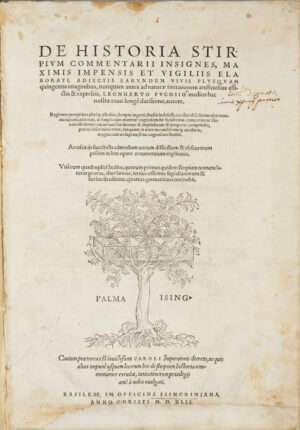 De Historia Stirpium commentarii insignes, maximis impensis et vigiliis elaborati De Historia Stirpium commentarii insignes