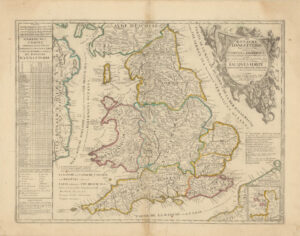 Le Royaume d'Angleterre divisée en plusieurs parties ...