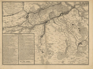 Plan, ou carte particulière représentant les mouvements des armées des Alliées sous la commandement de ... Eugene de Savoye...