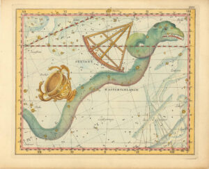 [Carte Céleste - le serpent d'eau Hydra et le Sextant]