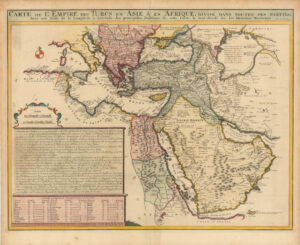 Carte de l'Empire des Turcs en Asie & en Afrique, divisée dans toutes ses parties ...