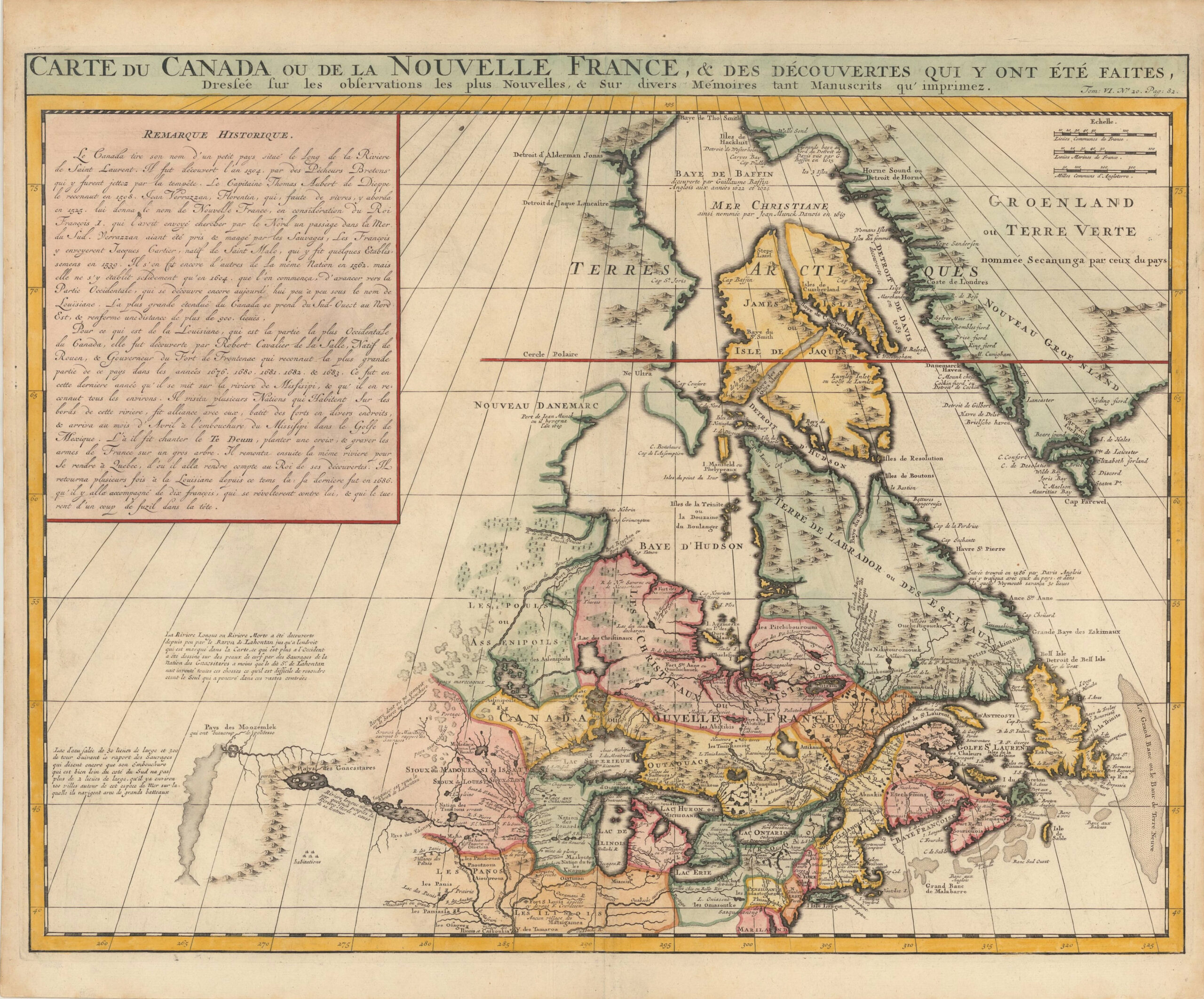 Carte du Canada ou de la Nouvelle France, & les découvertes qui y ont été faites...