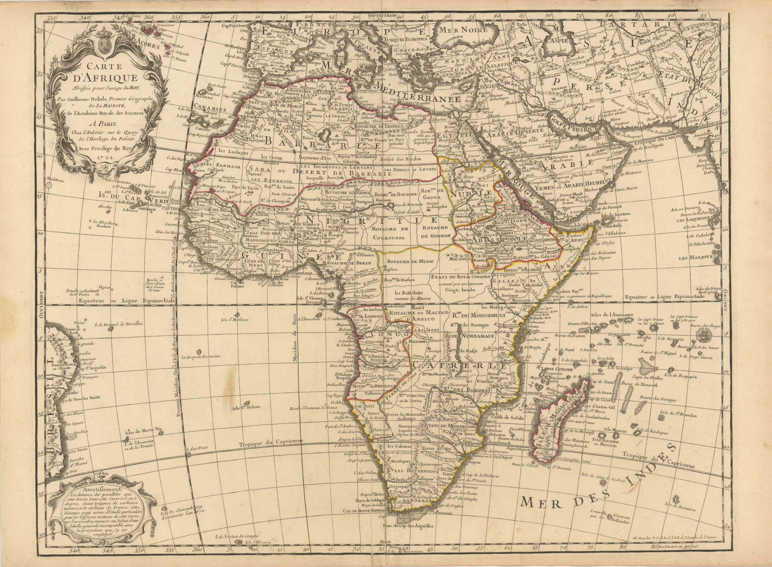 Carte de l'Afrique dressée pour l'usage de Roy