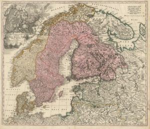 Scandinavia complecteus Suciæ. Daniæ & Norvigæ Regna