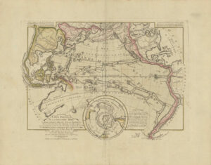 Carte physique de la Grande Mer ci-devant nommée Mer du Sud ou Pacifique...