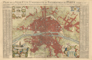 Plan de la ville, cité, université, et fauxbourgs de Paris...