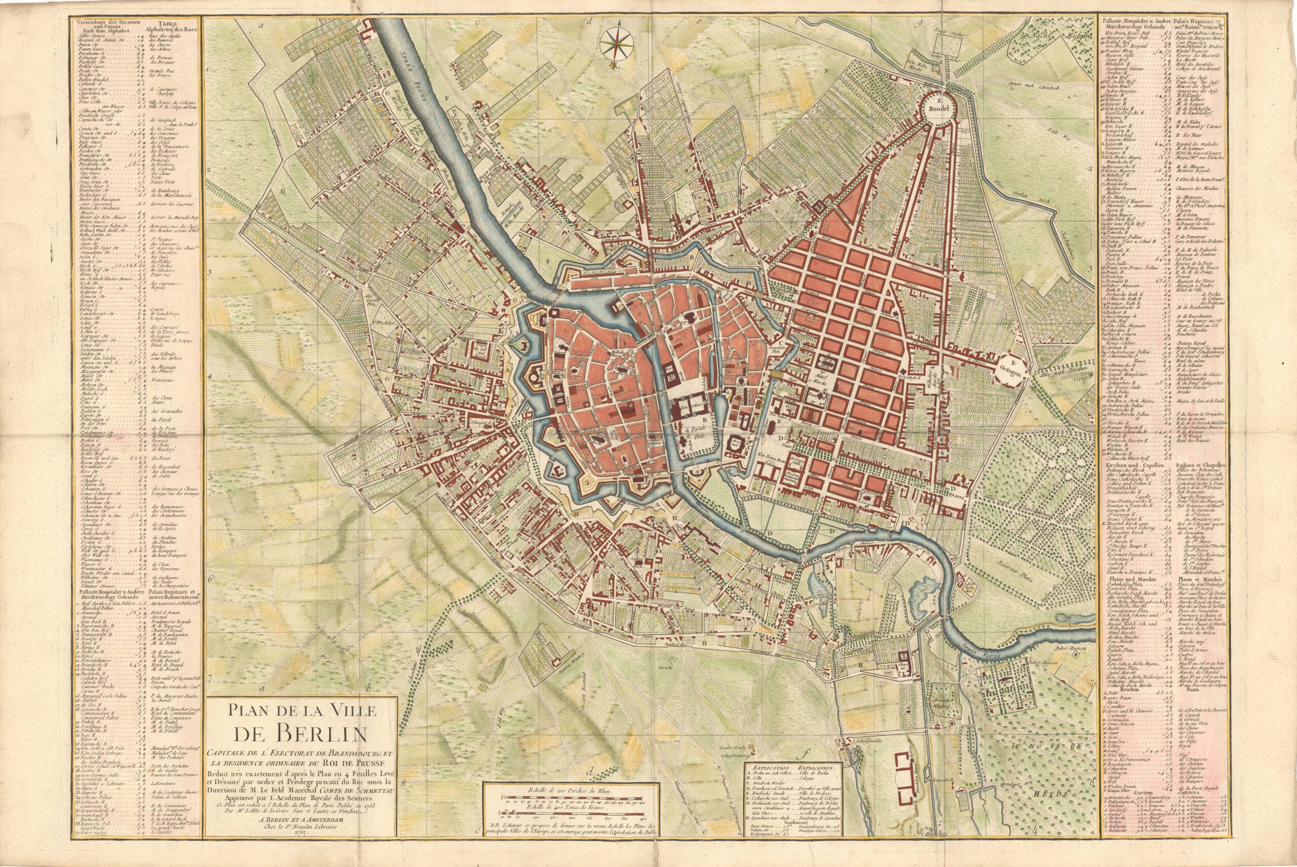 Plan de la ville de Berlin capitale de l'électorat de Brandebourg et la résidence ordinaire du roi de Prusse