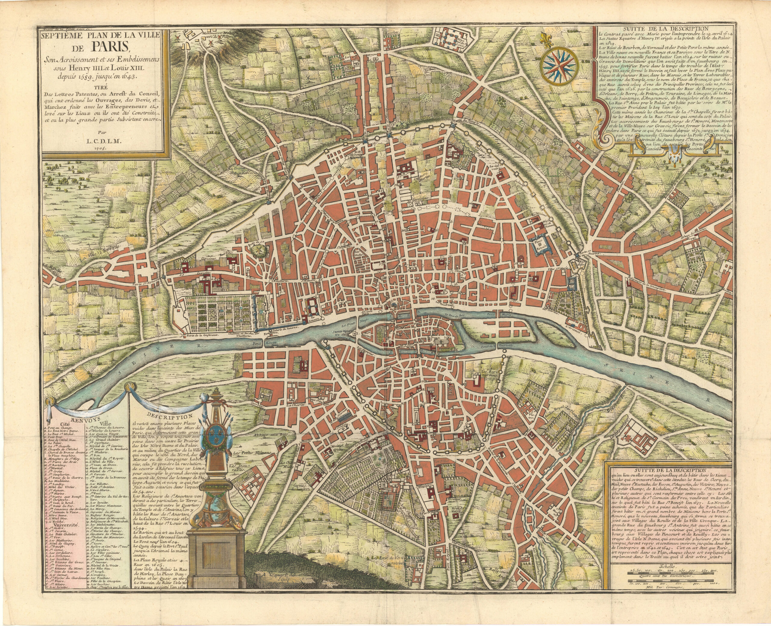 Huit Plans de Paris, de Lutèce à Paris divisé en ses 20 quartiers