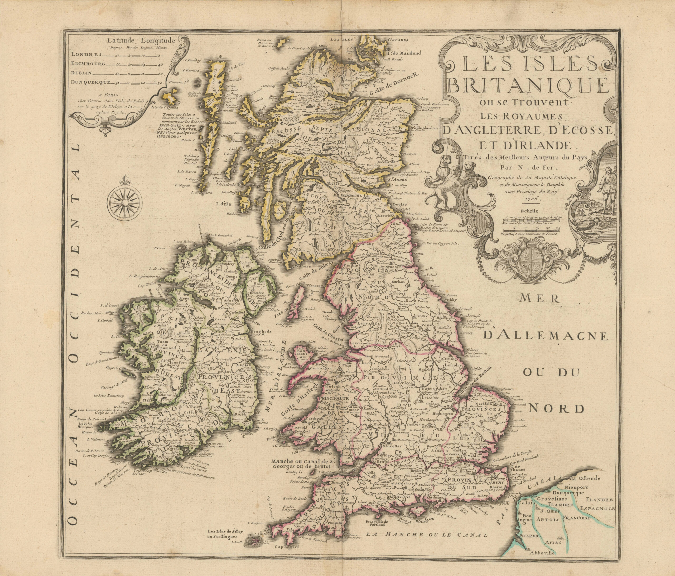 Les Isles Britanique ou se Trouvent les Royaumes d'Angleterre, d'Ecosse et d'Irlande . . .