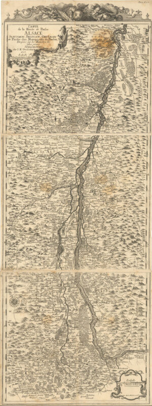 Carte de la Haute et Basse Alsace Suntgaw, Brisgaw, Ortenaw et partie des marquisats de Baden