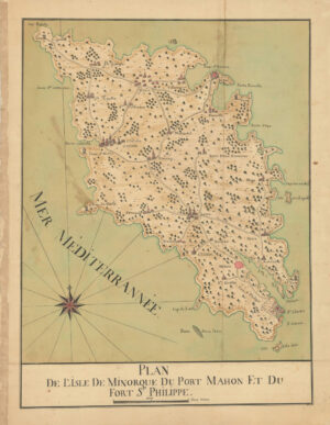 [MANUSCRIT] - Plan de l'Isle de Minorque ...