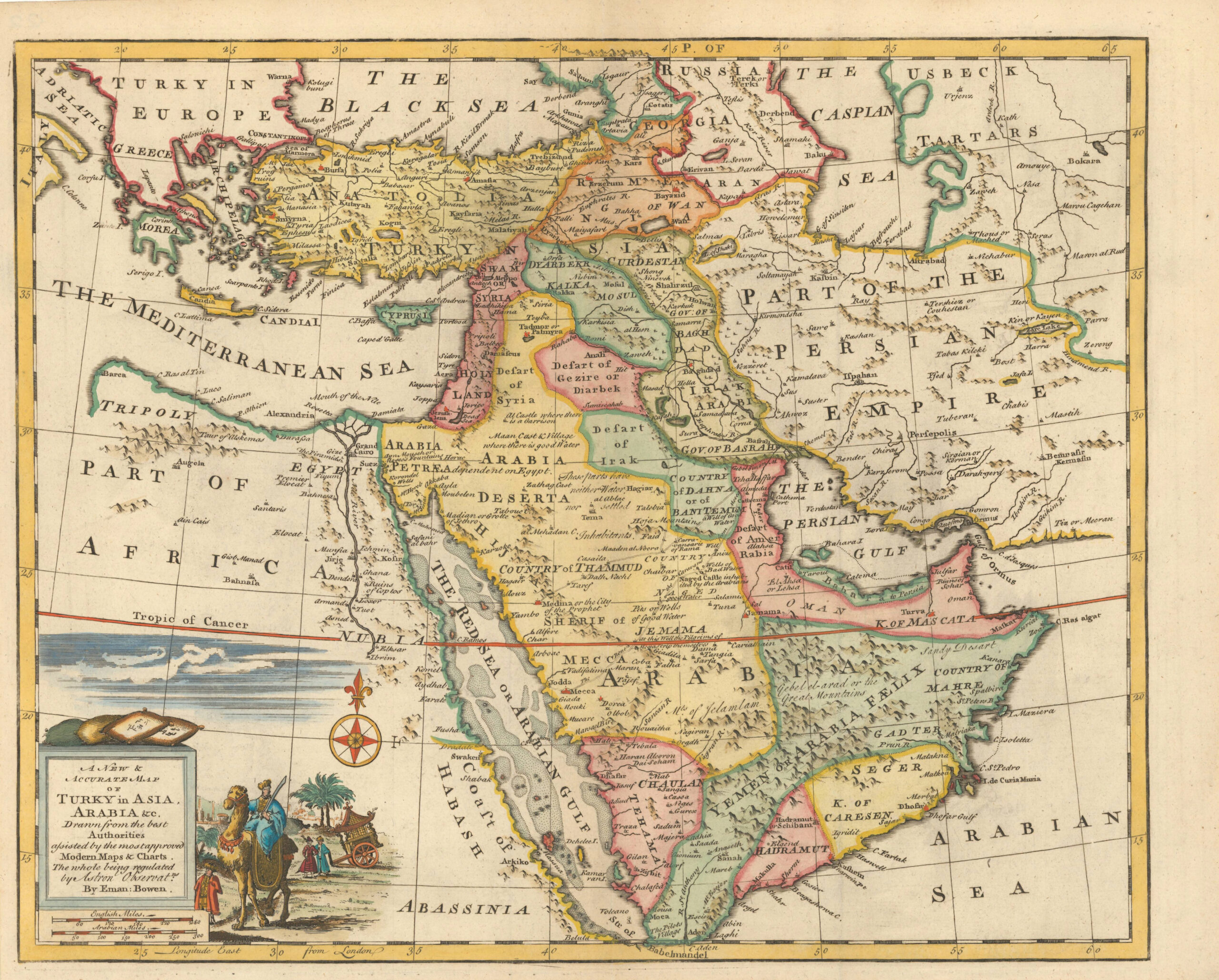 A new & accurate map of Turky in Asia Arabia &c.