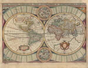 Nova totius terrarum orbis geographica ac hydrographica tabula : Carte universelle de tout le monde...