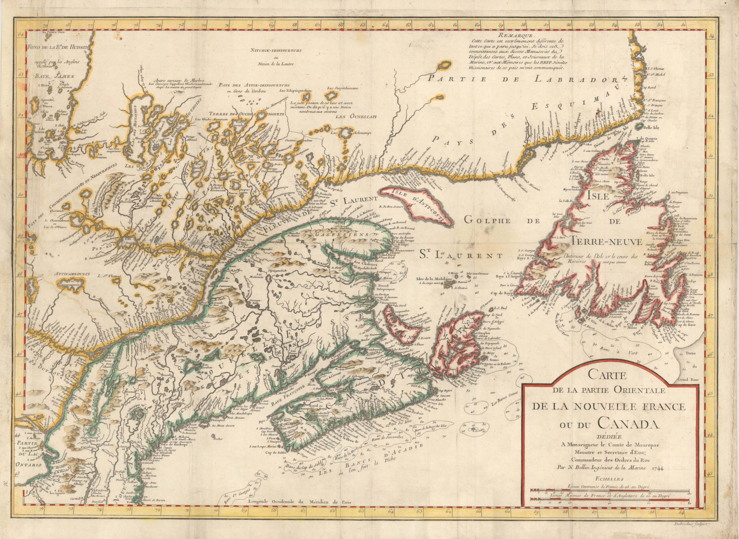 Carte de la partie orientale de la Nouvelle France ou du Canada...