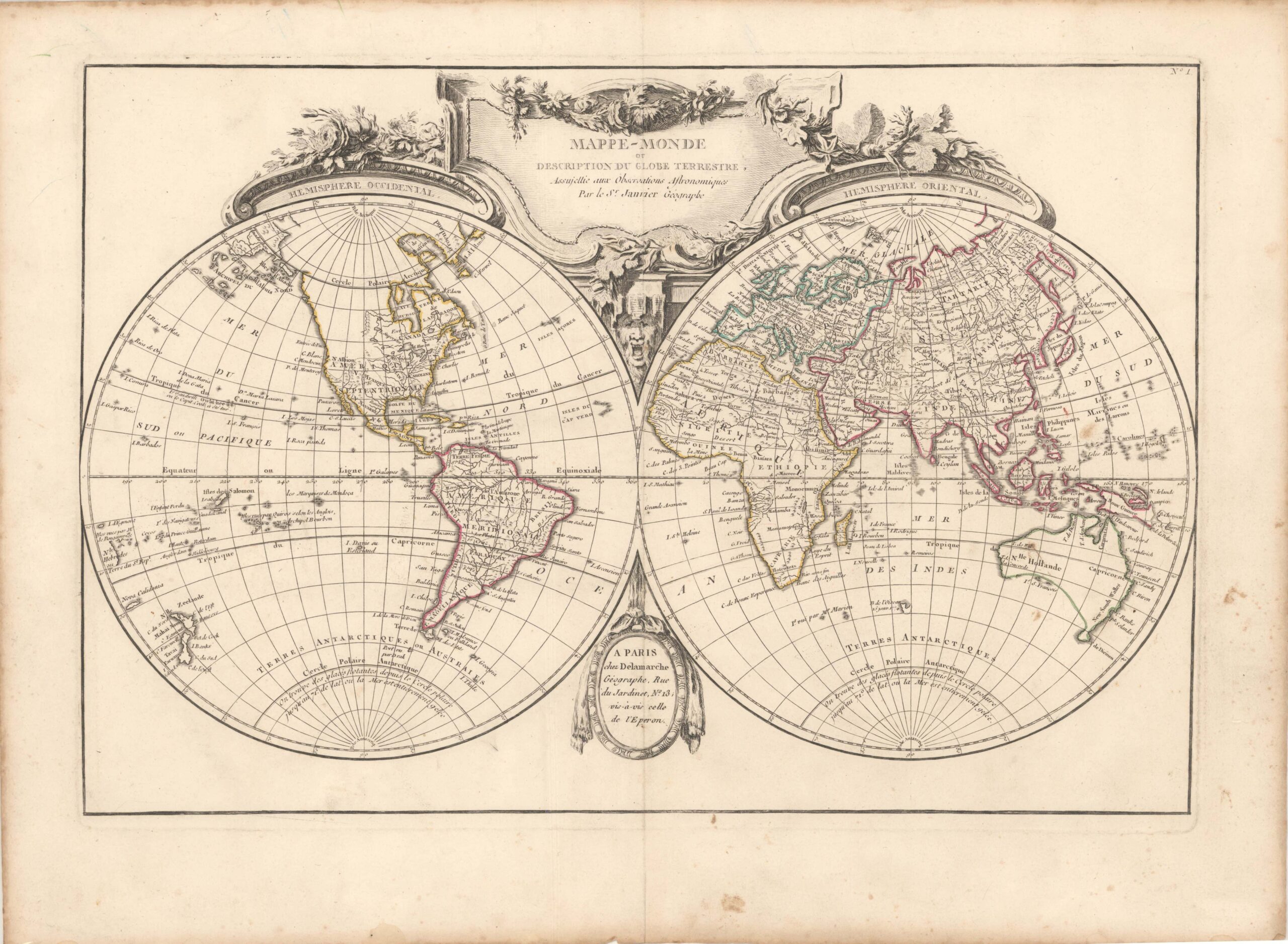 Mappe-monde, ou description du globe terrestre...